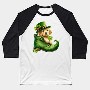 Golden Retriever Dog Shoes For Patricks Day Baseball T-Shirt